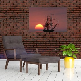 Tablou - Navă medievală (90x60 cm)