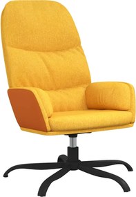 vidaXL Scaun de relaxare, galben muștar, material textil