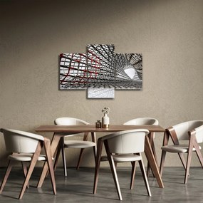 Tablou cu construcție din fier (90x60 cm)