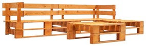 277457 vidaXL Set mobilier de grădină paleți, 4 piese, maro miere, lemn