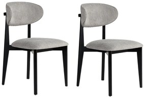 Set de scaune de sufragerie Lionte Grey and Black,2 buc.