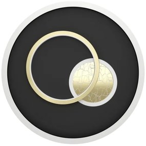 Plafonieră LED Eglo 901244 TIRIOLO 1xLED/14W/230V + 1xLED/8,5W negru/auriu