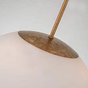 Lustră pe tijă Quoizel STARING-3P-DG-OPAL STARING 3xE14/40W/230V d. 45,7 cm auriu