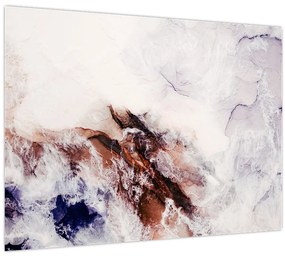 Tablou pe sticlă - Marmură violet N⁰1 (70x50 cm)