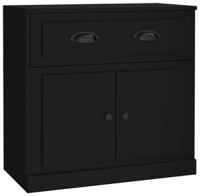 816425 vidaXL Servantă, negru, 70x35,5x67,5 cm, lemn prelucrat