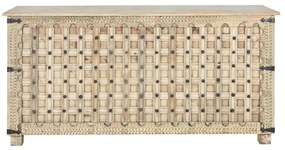 Consola sculptata, natur, din lemn masiv, Fortress