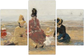 Tablou - Eugène Boudin, On the Beach, Trouville, reproducere (90x60 cm)