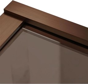 Paravan de baie Rea Elegant cupru periat 80