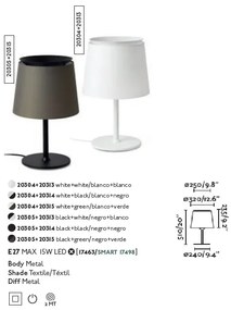 Lampa de masa / Veioza moderna design elegant SAVOY alba