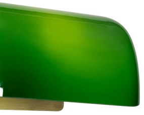 Aplică notarial clasică alamă cu sticlă verde - Banker
