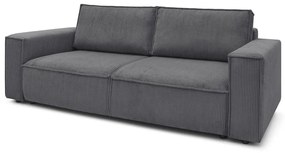 Canapea extensibilă din reiat Bobochic Paris Nihad, 245 cm, gri închis