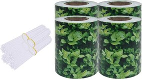 vidaXL Panouri intimitate grădină, 4 buc., verde, 35x0,19 m, PVC