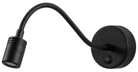 Aplică de perete neagră LED Reading – Opviq lights
