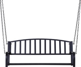 Balansoar Suspendat de Gradina Outsunny din Metal Negru | AOSOM RO
