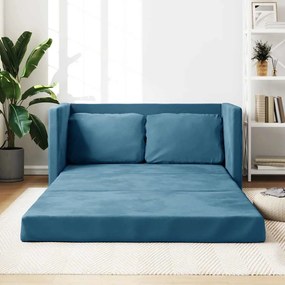 vidaXL Canapea extensibilă de podea 2 în 1, albastru, 122x204x55 cm