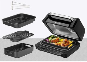 Resigilat: Fripteuza cu aer cald si grill  8in1 Beper P101FRI080, 1700W, 8 programe, 3.8 L, 230°C, Negru