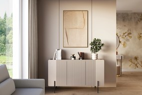 Comodă cu trei uși Malmi 150 cm - cașmir / picioare negre