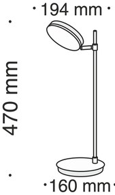 Veioza LED design tehnic Fad negru MYMOD070TL-L8B3K