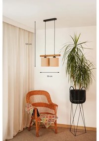 Lustră pe cablu Brilagi FOREST 2xE27/15W/230V pin/maro/negru