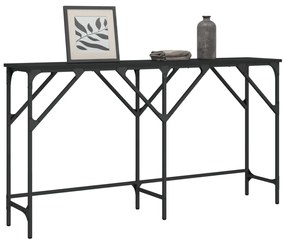 vidaXL Măsuță consolă, negru, 140x29x75 cm, lemn compozit