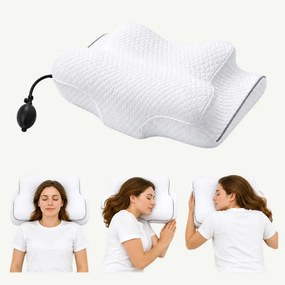 Perna cervicala ortopedica CERVI-SAN Ortho, inaltime reglabila, memory foam, husa lavabila