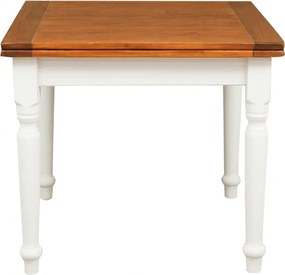 Masa pliabila, L90(180) 90 H80 cm, culoare nuc alb antic, Lemn masiv