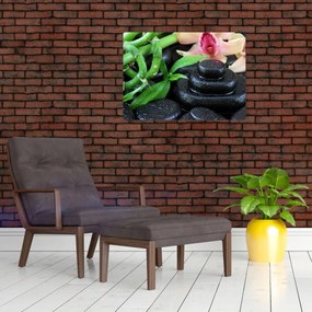 Tablou - Pietre și orhidee (70x50 cm)