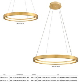 Lustra suspendata LED design modern JASMINE small