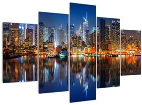 Tablou cu Manhattan noaptea (150x105 cm)