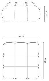 Taburet modular bej cu tapițerie din țesătură bouclé Bellis – Micadoni Home