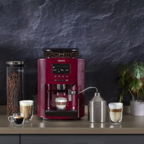 Espressor automat cu recipient pentru lapte Krups ESSENTIAL 1450W/230V roșu