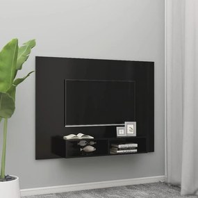 Comoda TV de perete, negru, 135x23,5x90 cm, PAL 1, Negru