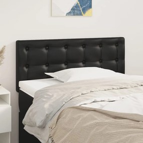 346404 vidaXL Tăblie de pat, negru, 80x5x78/88 cm, piele ecologică
