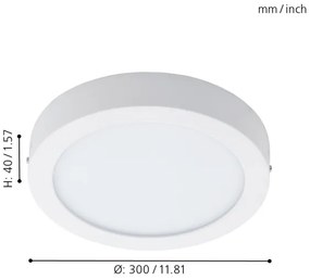 Eglo 96168 - Plafonieră LED pentru baie FUEVA 1 LED/22W/230V IP44