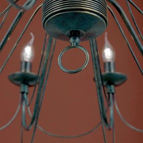 Candelabru design rustic cu 12 brate Vela, Antik