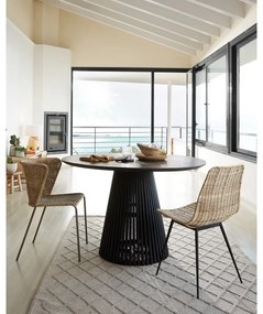 Masă Kave Home Irune, ⌀ 120 cm, negru