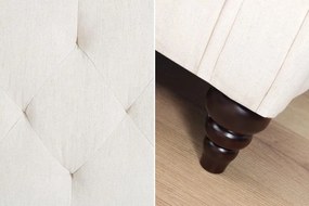 Canapea extensibila design Chesterfield, Maison Belle Affaire 220cm, natur