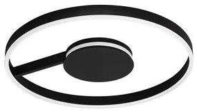 Lustra circulara aluminiu negru LED CCT SIENA 60cm