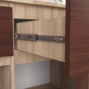 Comodă Kuwait 3D 3D (stejar sonoma + wenge). 1117163