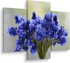 Tablou buchet cu flori albastre (90x60 cm)