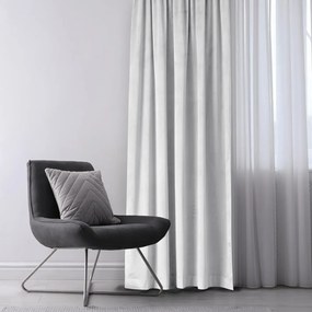 Draperie albă dimout (semi-opacă) din catifea 140x270 cm Eyelets – Restilo