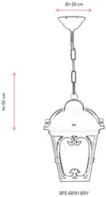 Aplica de perete exterior 68181 Alb 55x20 cm