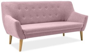 Canapea 3 locuri culoare roz AMBER
