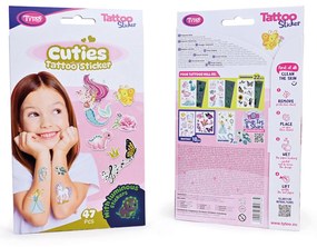 Set autocolante cu tatuaj Cuties - 47 buc pachet