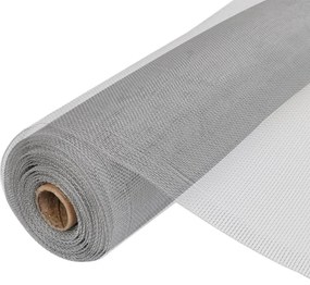 vidaXL Plasă de sârmă, argintiu, 100 x 500 cm, aluminiu