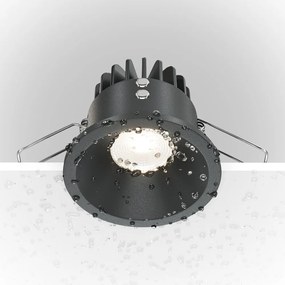 Spot LED incastrabil pentru baie design tehnic IP65 Zoom negru 4000K