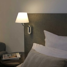 Aplica cu reader LED pe dreapta design elegant ETERNA crom/alb