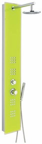 Panel dus cu hidromasaj 3 functii, sticla securizata Metaform Crystal Lime