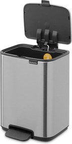 Coș de gunoi argintiu mat cu pedală din oțel 4 l Bo – Brabantia