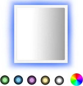 vidaXL Oglindă de baie cu LED, alb, 40x8,5x37 cm, acril